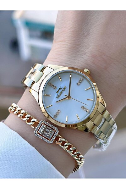 Slazenger Steel Cord 2 Years Warranty 5 Atm Bracelet Gift Women Wrist Watch Bsl.9.2464.3.04