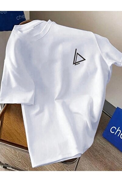 BYMEER Μπλουζάκι με στάμπα λευκό τρίγωνο
