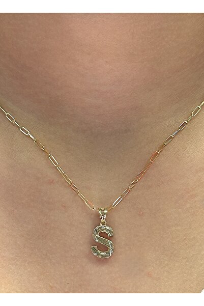 Hakan Güler Kuyumculuk Altın 3 Boyutlu S Harfli Ataç Zincir