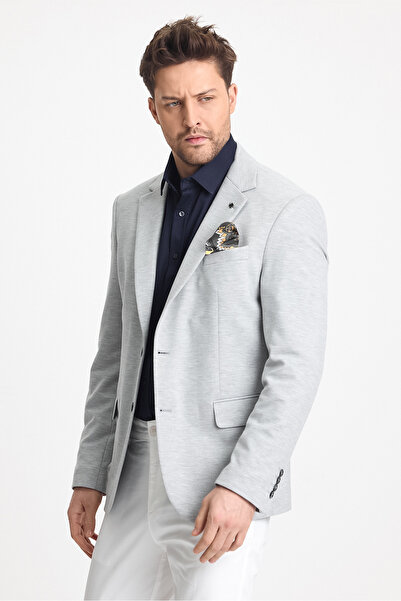 Frappoli Μοντέρνο ανδρικό Blazer Mono Collar 360 Stretching Half Lining Jacket