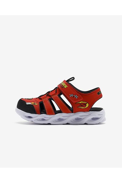 SKECHERS Thermo-Splash - Hydro-Flare velké pánské dětské sandály s červeným světlem 400613 L Rdbk