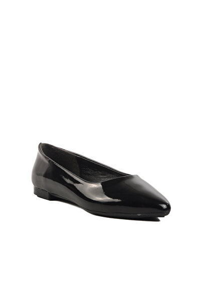 AYAKMOD Чорні легкі шкіряні балетки для жінок