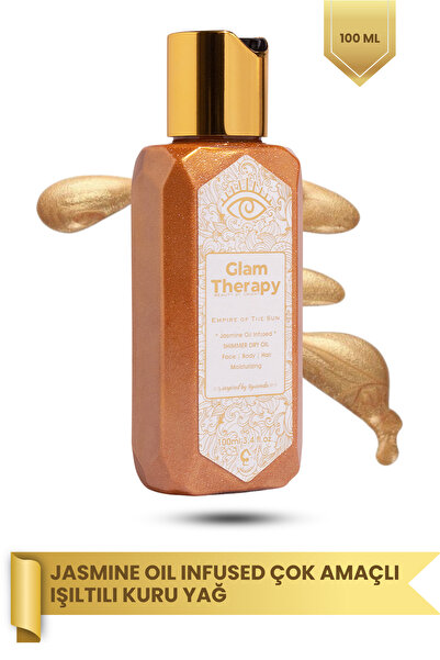 glam therapy Golden Dust Jasmıne Oil Infused Işıltılı Kuru Yağ - Işıltılı Vüc...
