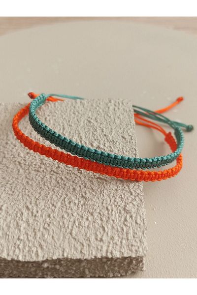 TREND Unisex 2-Piece Braided Macrame String Bracelet, Gift Bracelet, Friend Bracelets