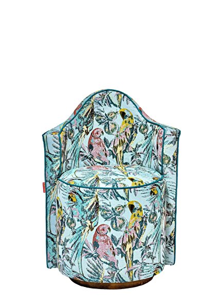 NOCCASA Sırt Destekli Özel Desen Dekoratif Puf