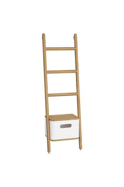 VitrA Suport vertical alb tip scara pentru prosop baie, cu sertat, culoare mat