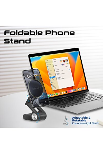 Promate Extendable Phone Mount with Foldable Stand