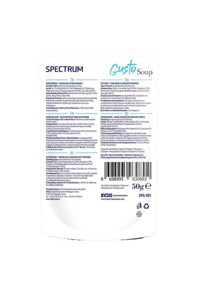Spectrum Gusto Ton Balıklı ve Balkabaklı Kedi Çorbası 50gr