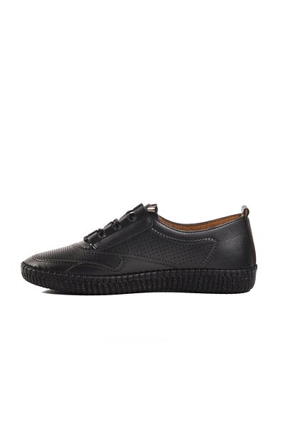 AYAKMOD Women's Black Lace-Up Casual Shoes