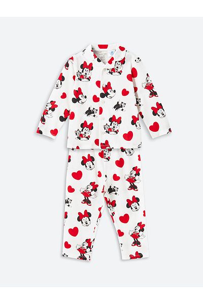 LC Waikiki New Collection Minnie Mouse Printed Baby Girl Pajama Suit City