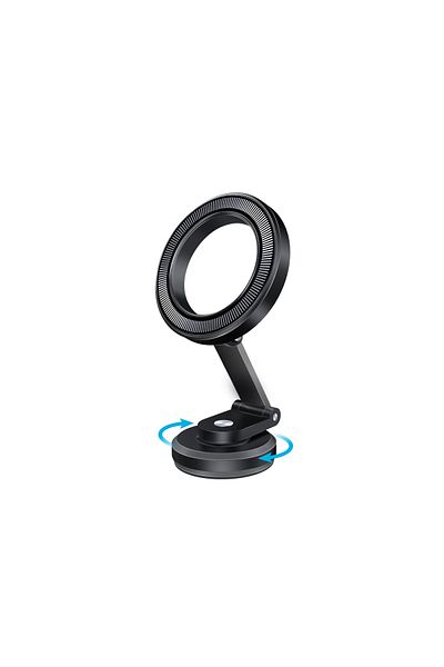 Promate Magnetic Car Phone Holder, 360-degree Rotatable Dashboard Car Phone Stand With Anti-Slip Grip