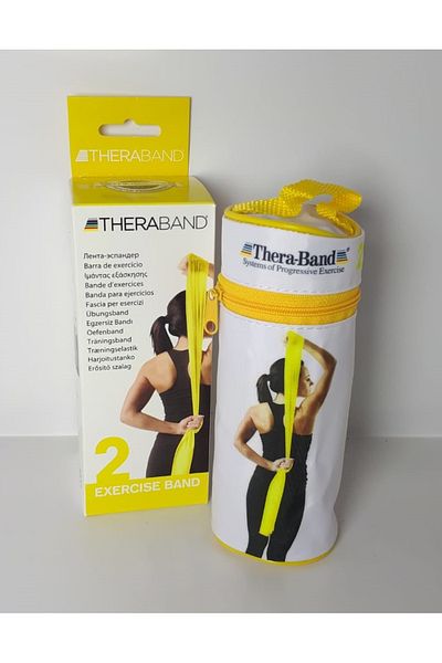 THERABAND Exercise Band 2.5 Mt Yellow with Bag