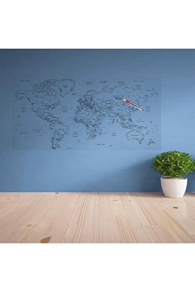 alpotekno Writable World Map Magnetic Wall Sticker 110 x 56 cm