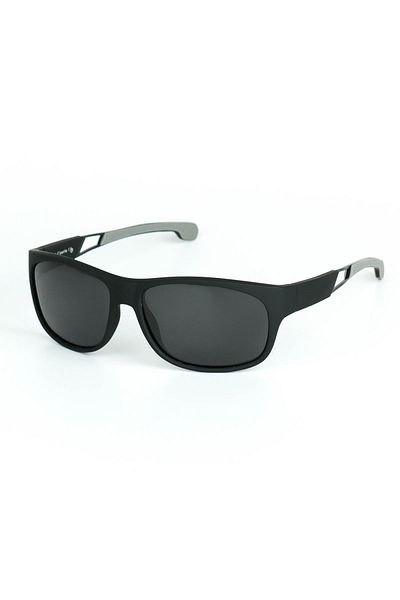 Di Caprio Men's Black Gray Polarized Protected Rectangular Model Sunglasses
