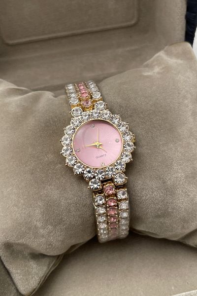 Leerybee Minimal Vintage Women's Wristwatch with Stone Nk-06