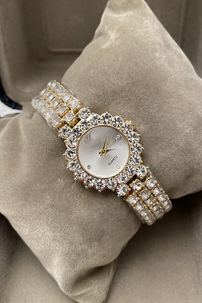 Leerybee Minimal Vintage Women's Wristwatch with Stone Nk-06