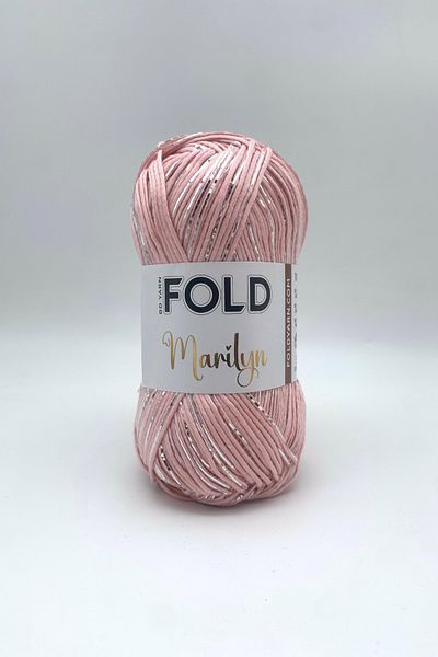 FOLD Ασημένιο νήμα Πλεξούδα νήμα 100 γραμμάρια - 165 μέτρα Marilyn Salmon 5118