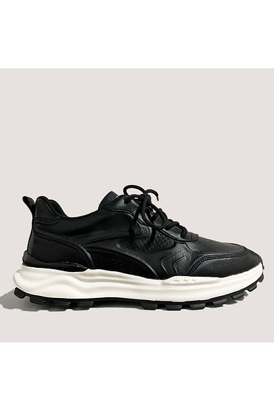 Bulldozer Men's Leather Casual Shoes 250427   - Black - 42