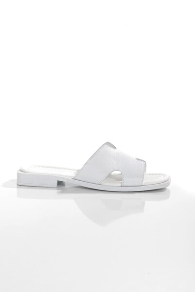 ARTI ARTI AYAKKABI Mi̇a028-1022 Genuine Leather Women's Daily-Wedding-Leisure-White Holiday Slippers