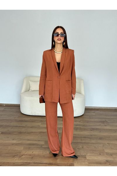 Nesil Linen Trousers Jacket Set
