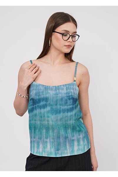 Butik Kadın Renkli Ayarlanabilir Askılı Tokalı Şık Bluz