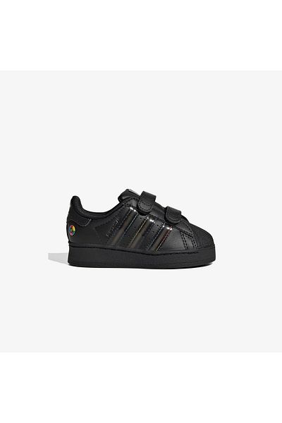 adidas Детски черни маратонки Superstar Led Lights Cf