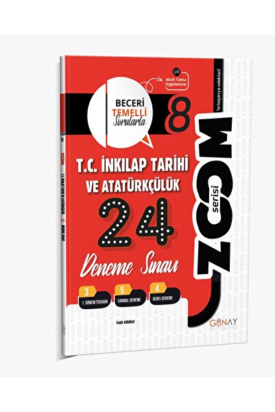 Günay Yayınları GÜNAY YAYINLARI 8. SINIF İNKILAP ZOOM 24'LÜ BRANŞ DENEMESİ 20...