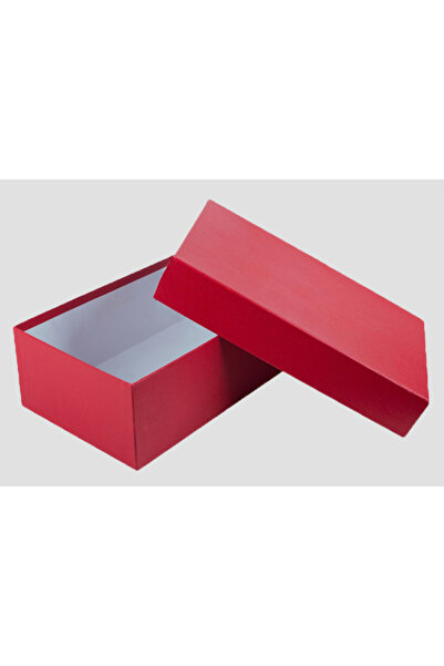 ŞEN KUTU MATBAA AMBALAJ Kırmızı Hediye Kutusu Mukavva Kutu Senkutu 35x25x10 Cm