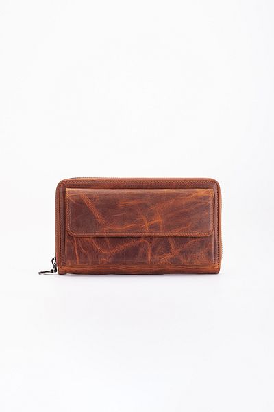Niki Leather Τσάντα χειρός Modric από γνήσιο δέρμα με φερμουάρ και κλειδωμένο χαρτοφυλάκιο