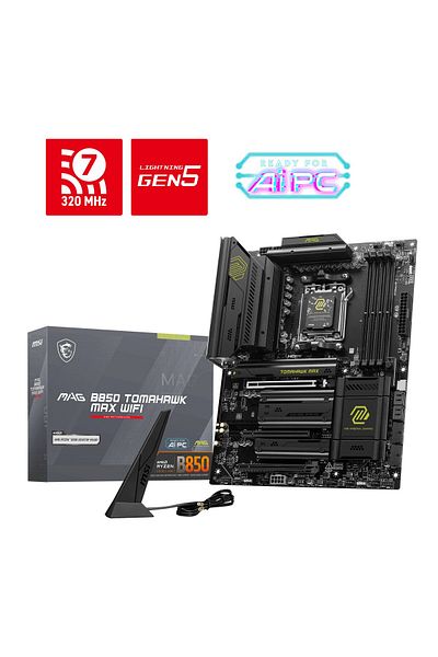 MSI MB MAG B850 TOMAHAWK MAX WIFI AM5 DDR5 8400MHZ(OC) HDMI 4x M.2 USB 10Gbs 5G LAN WI-FI 7 ATX