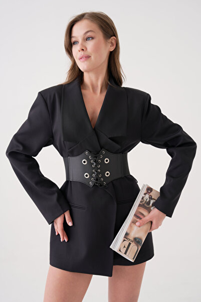 lovebox Pantofi model 1226 pentru femei, cu ochiuri late, cu dantela, din piele neagra