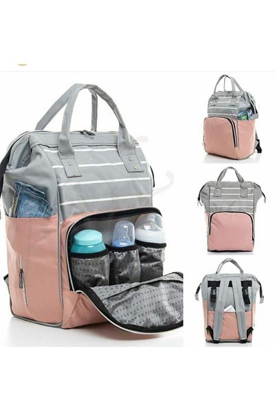Yerli Mother Baby Care Bag Light Gray Salmon