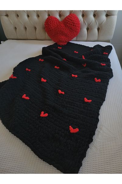 ARTTMACRAME Puffy Heart Tv Blanket 65*150