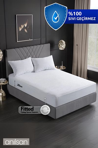 Anılsan White Micro Fitted Waterproof Mattress Protector Mattresses Sheet