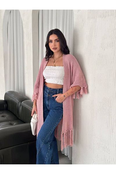 Noa Noa Φούντα Basic Πλεκτά Ζακέτα