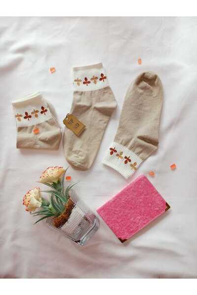 ENEFENDİ Yumuşak Kadin Ekurumu 36-40 Pairs of Seamless Cotton Socks Socket