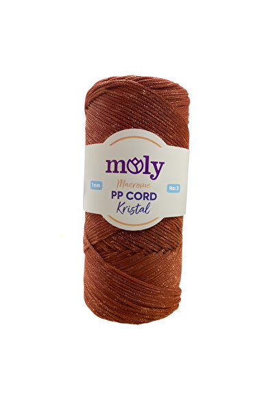 Moly PP Cord Kristal Simli Polyester Makrome  El Örgü İpi 200 gr