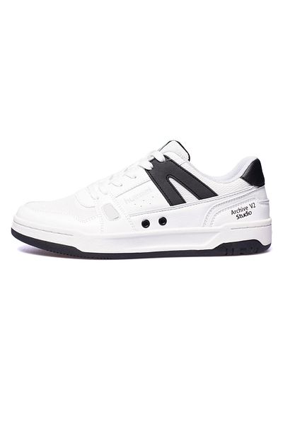 hummel Αρχείο Studio V2 Λευκό Μαύρο Ανδρικό Sneaker 900670 -9124