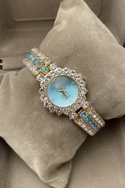 Leerybee Minimal Vintage Women's Wristwatch with Stone Nk-06