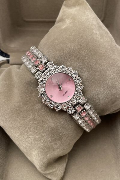 Leerybee Minimal Vintage Women's Wristwatch with Stone Nk-06