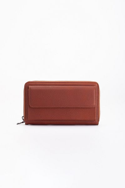 Niki Leather Τσάντα χειρός Modric από γνήσιο δέρμα με φερμουάρ και κλειδωμένο χαρτοφυλάκιο