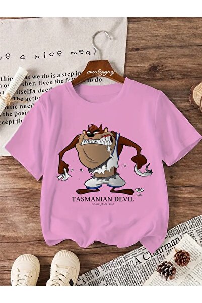 oneagılyazı Ljutiti Tasmanijac Štampano Dete Oversize kroj T-shirt