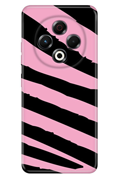 TECNO Spark 30 KL6 Kılıf Baskılı Korumalı Silikon Temalı Pembe Siyah