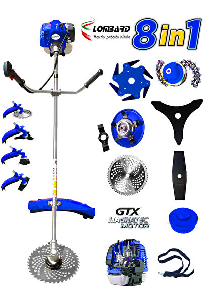 Cros LOMBARD İtalia 2025 Özel Seri 8 İn 1 FULL Set Yan Tipi Benzinli Motorlu ...