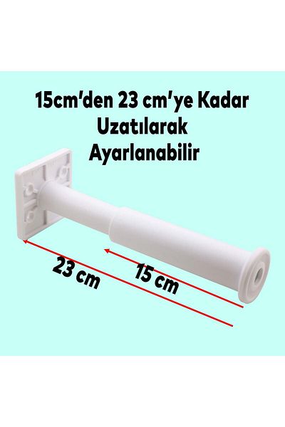 Badem10 (4 bucăți) Suport reglabil 15 cm Mobilier alb Canapea Fotoliu Baza de ridicare Picior de ridicare