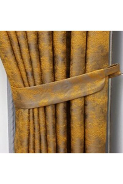 SAYDEMİR HOME Perdele de fundal Elite Mustard Panel 1/3 plisată UNĂ SOȚE - Nu...
