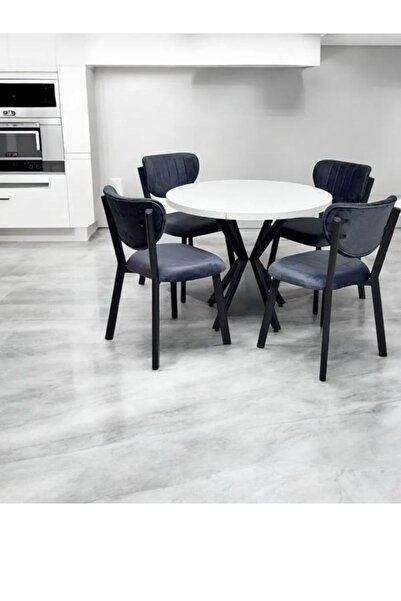 MASBA Yemek Masası 4 Kişilik Masa Sandalye Takımı