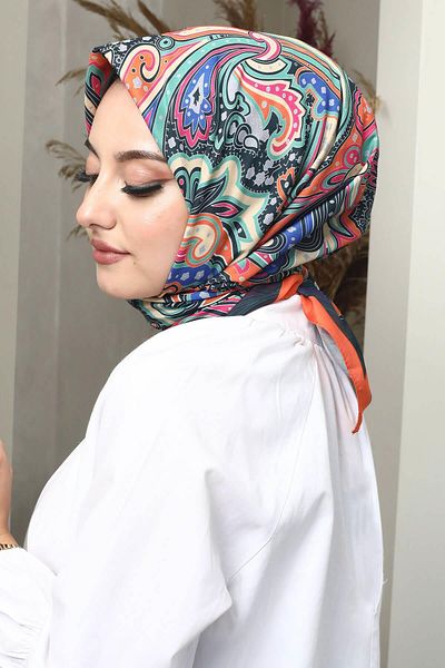 AFVENTE Soft Cotton Brown Wavy Patterned Scarf