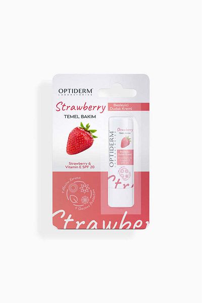 Optiderm Lip Stick Strawberry & Vitamin E SPF20+