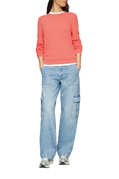 QS by s.Oliver Structured Knitted Sweater - Cotton Viscose